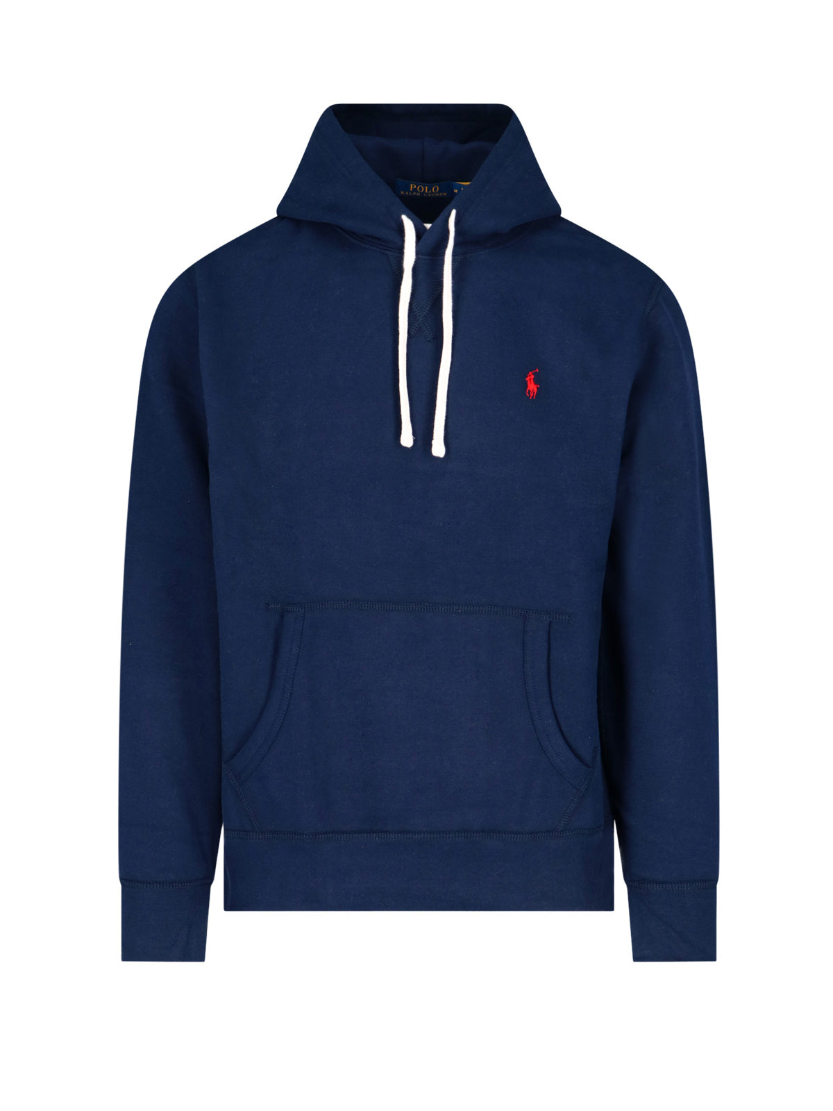 Hoodie, In Blue Cotton Blend, Navy Tone