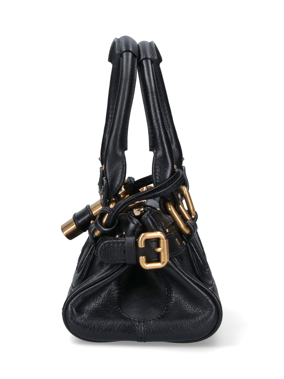 Textured Buffalo Leather Small Paddington Handbag