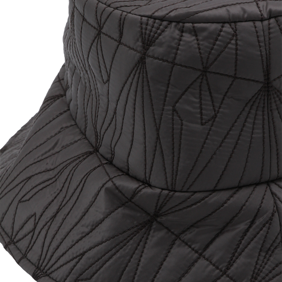 Quilted Black Bucket Hat