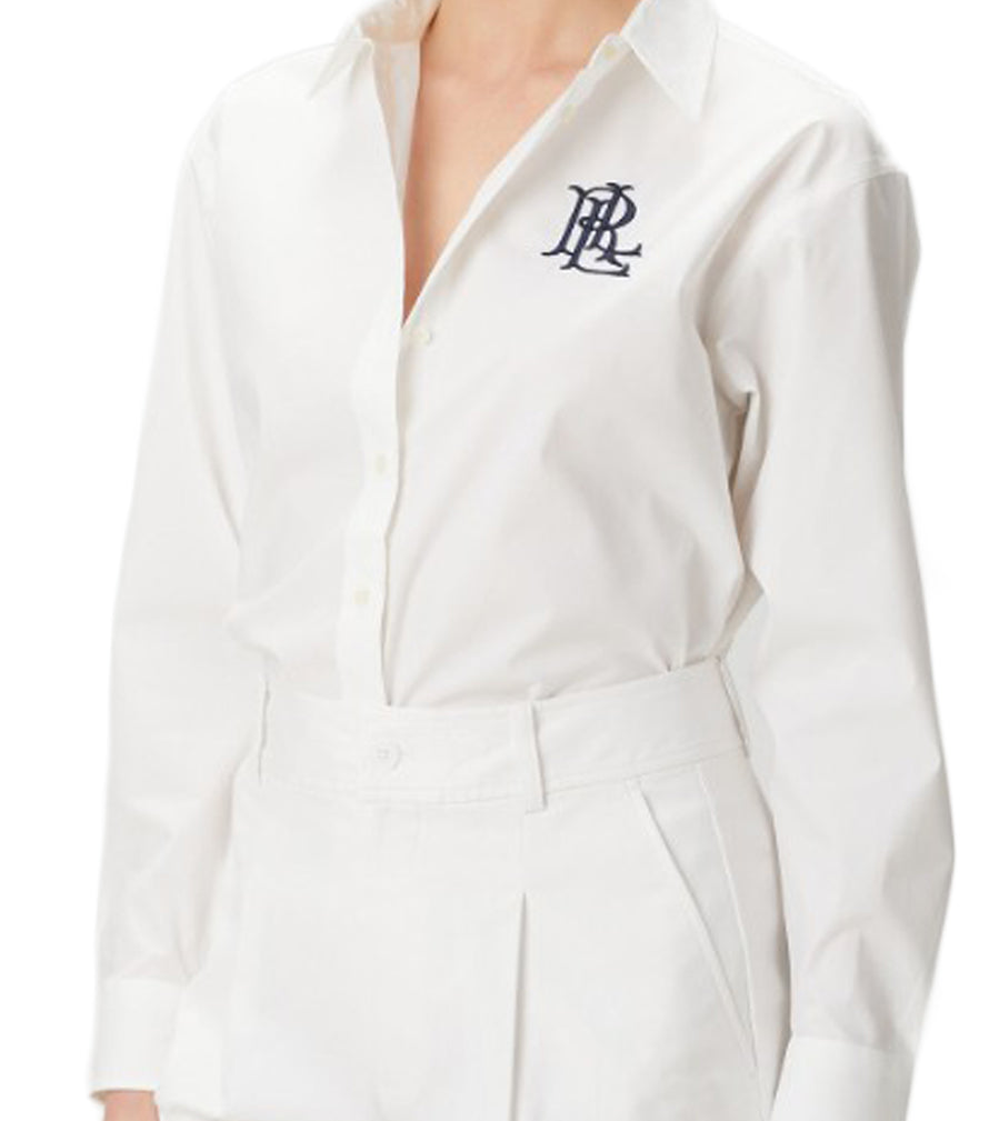 Relaxed-Fit Long Sleeve Stretch Cotton Shirt