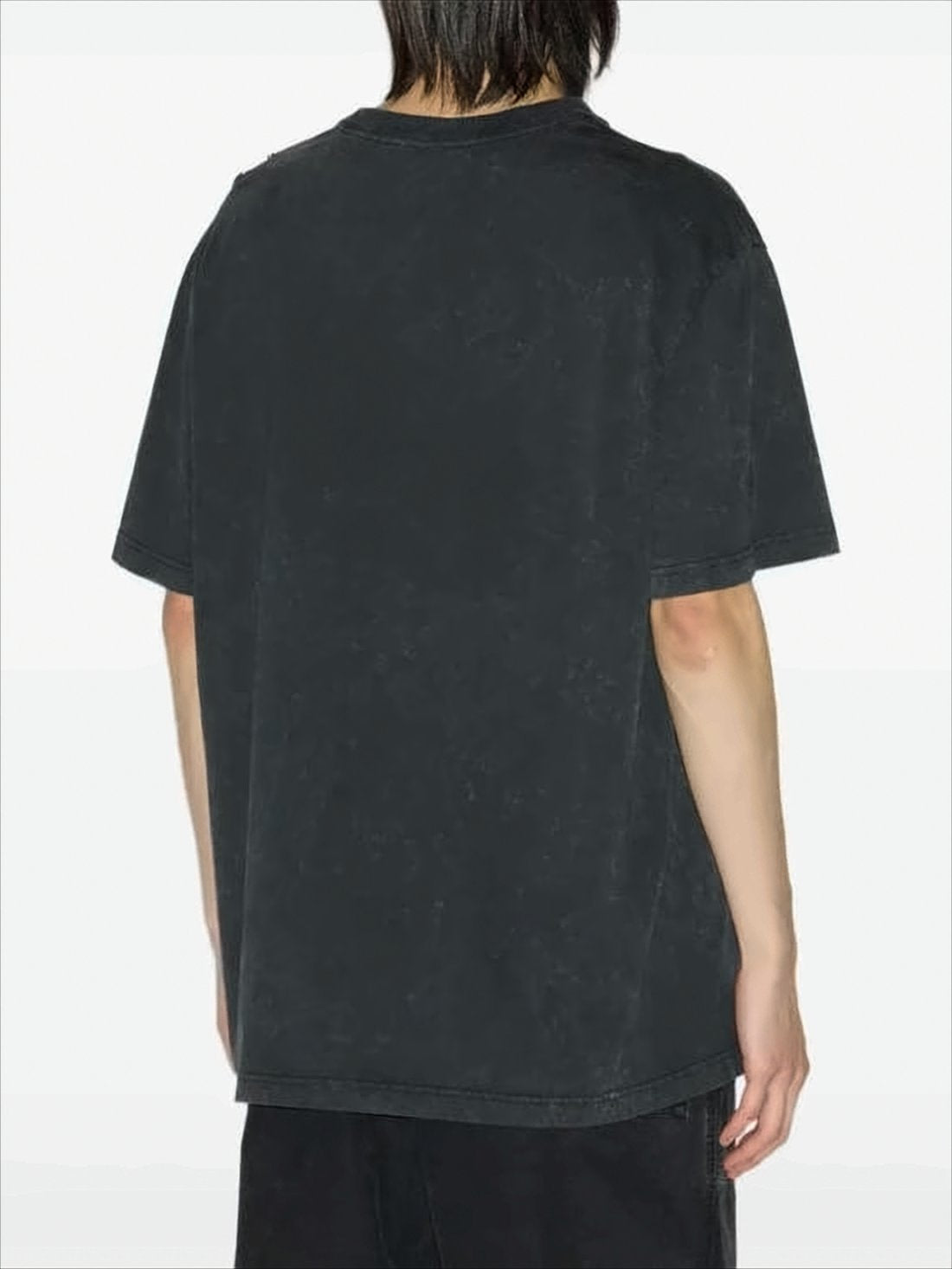 Washed Black Graphic Print Short-Sleeve T-Shirt