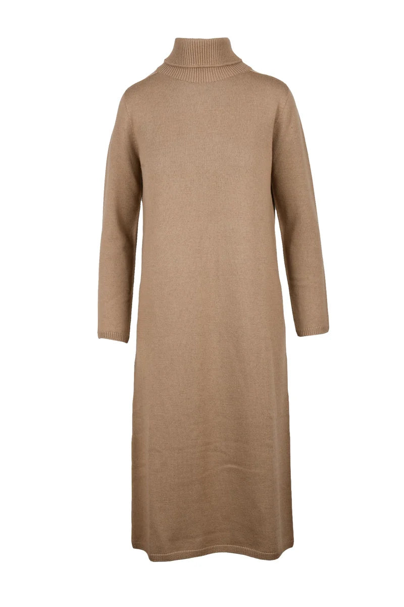 Long Dress Virgin Wool - Brown