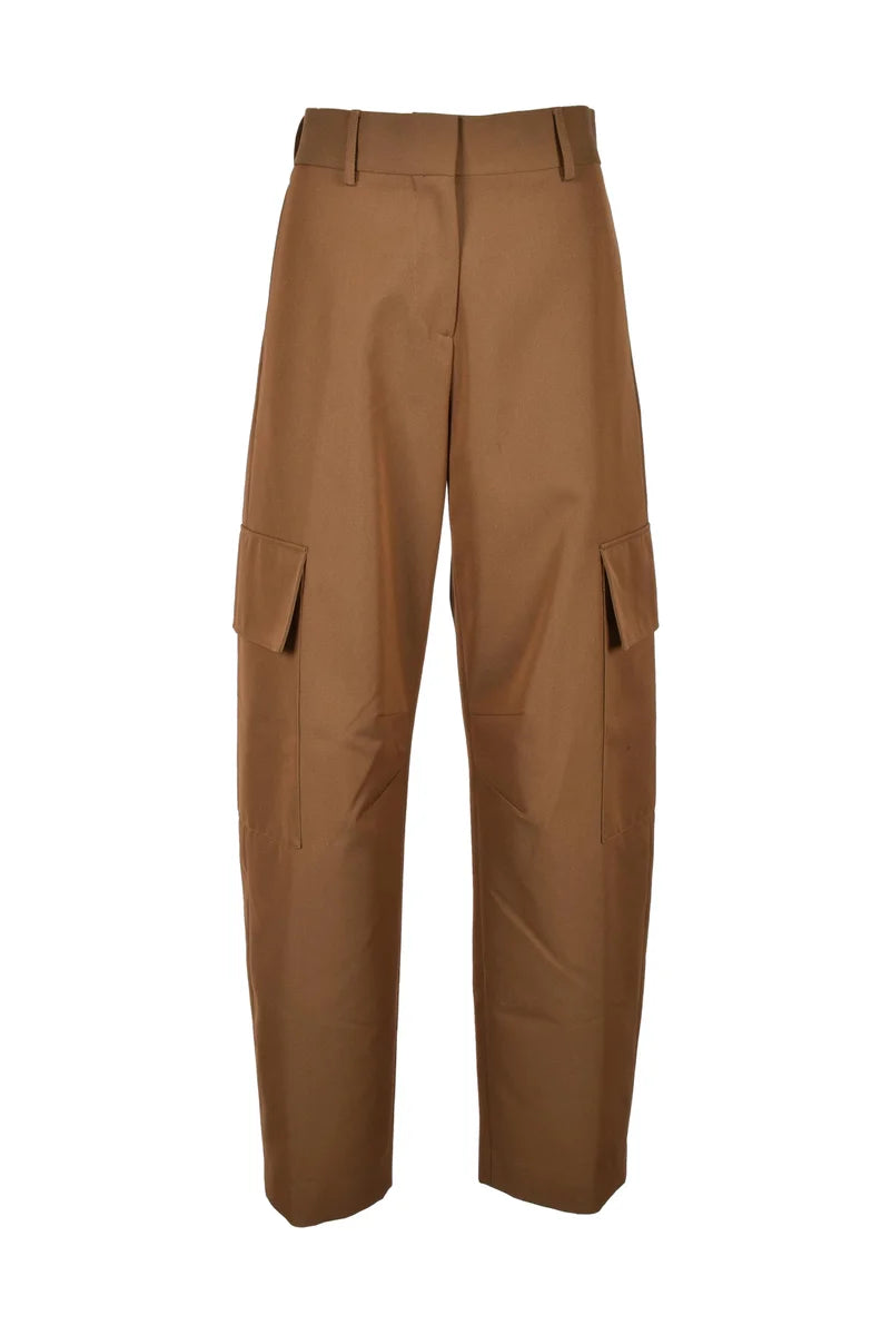 Straight-Leg Trousers with Utilitarian Pockets