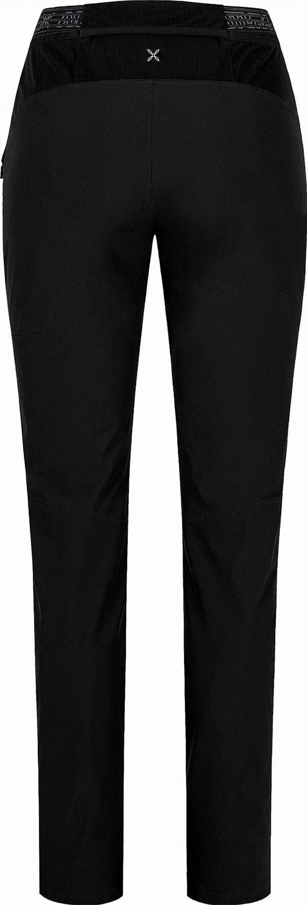 Straight Pants with Elasticated Waistband and Design
