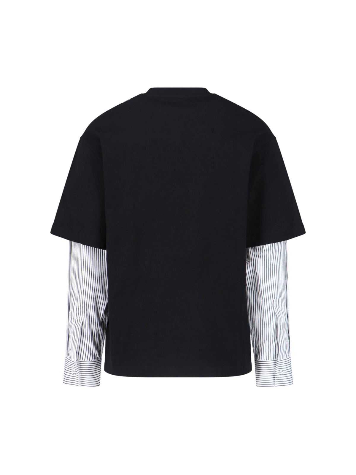Black Layered Striped Long-Sleeve T-Shirt