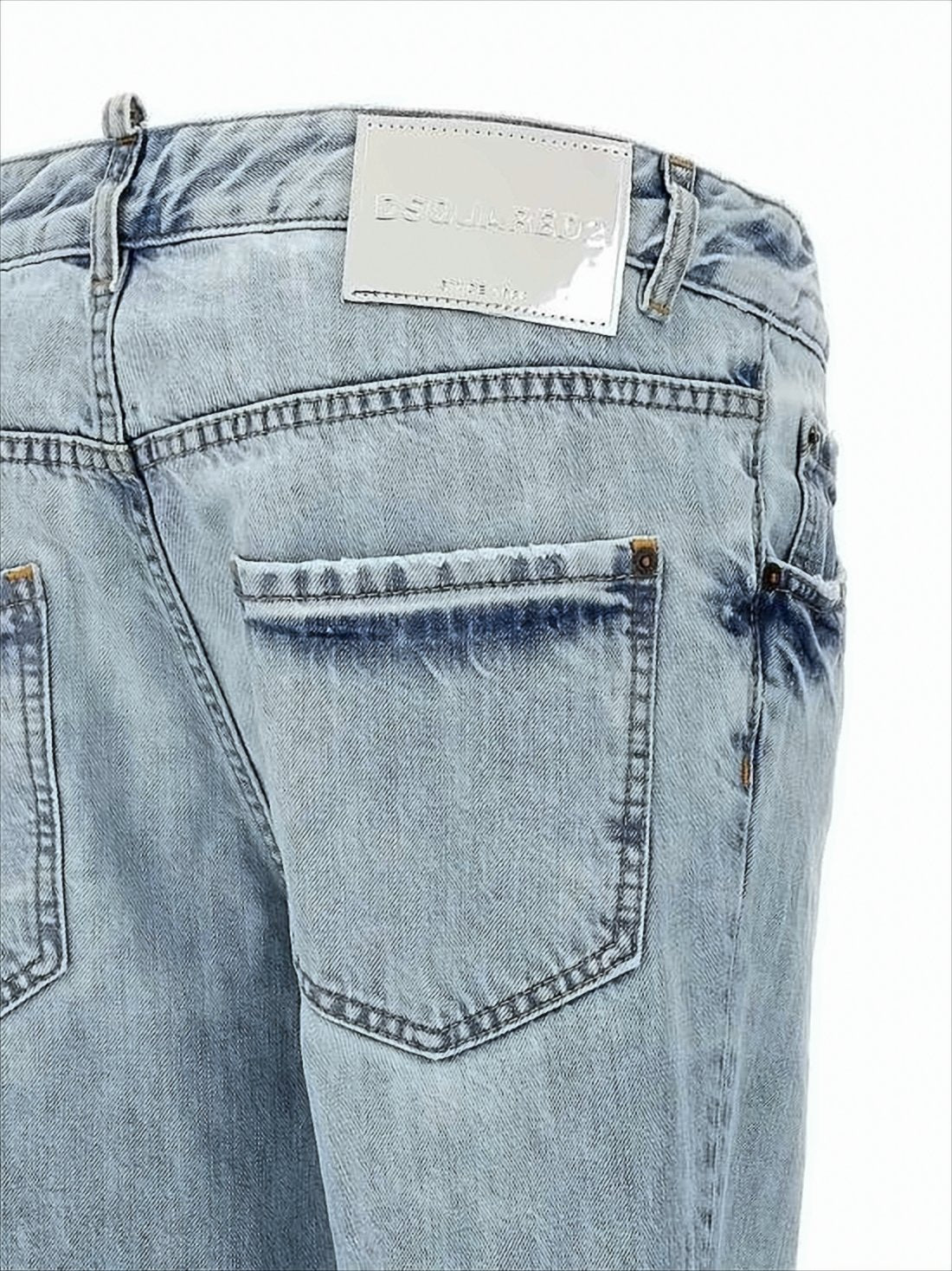 Light Wash Distressed Denim Jeans