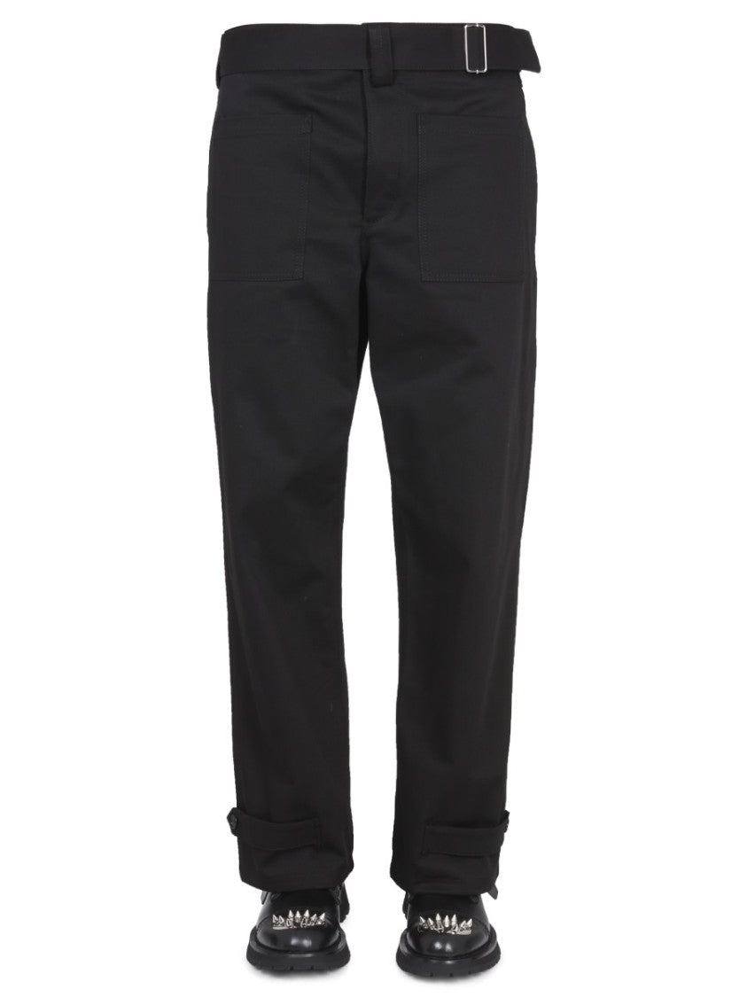 Relaxed Fit Black Cargo Pants