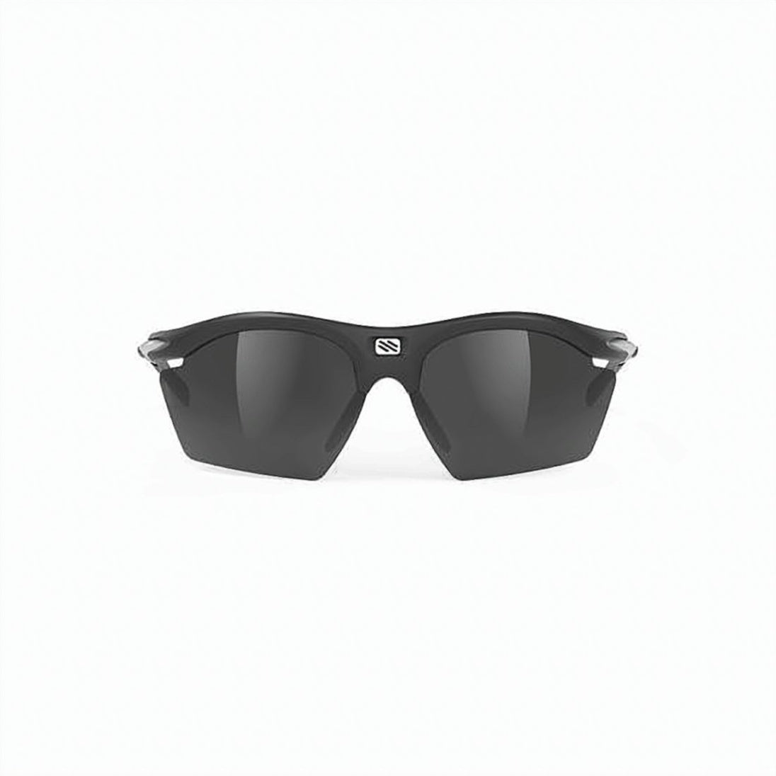 Wraparound Black Sunglasses with Semi-Rimless Frame