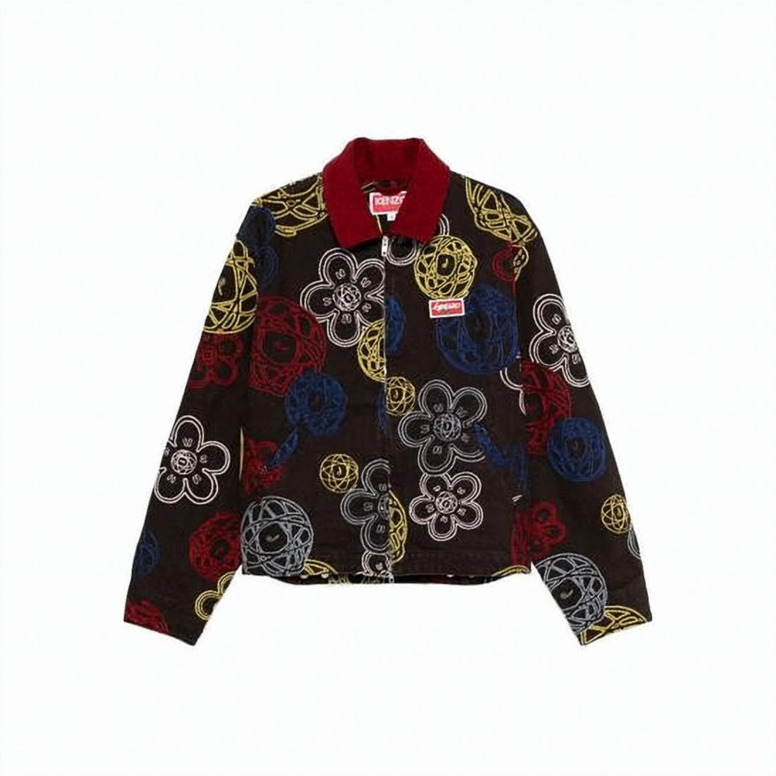 Casual Jacket with Playful Floral Patterns