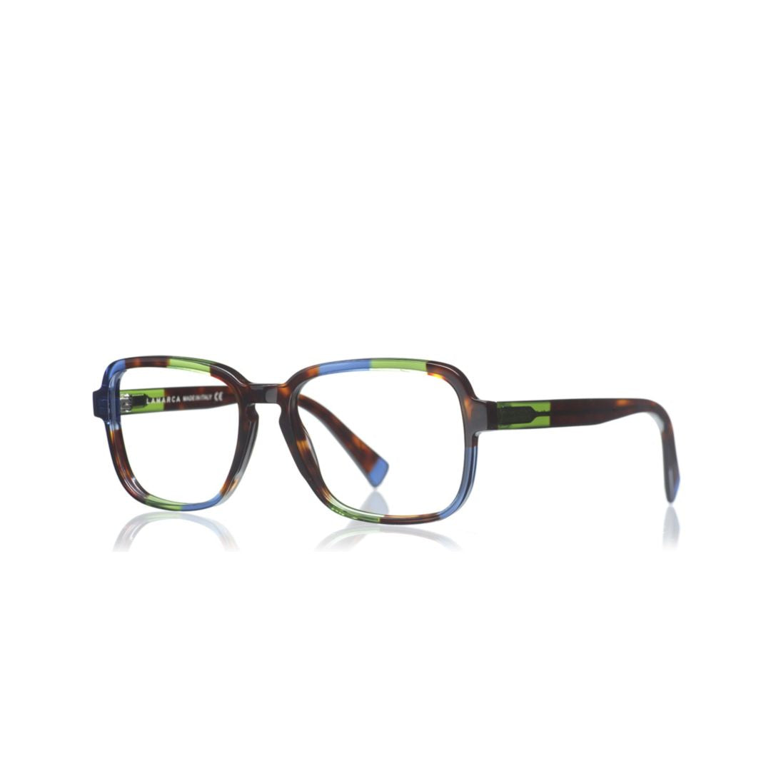 Mosaico 176 Rectangular Mosaic Pattern Eyeglasses with Subtle Color Accents