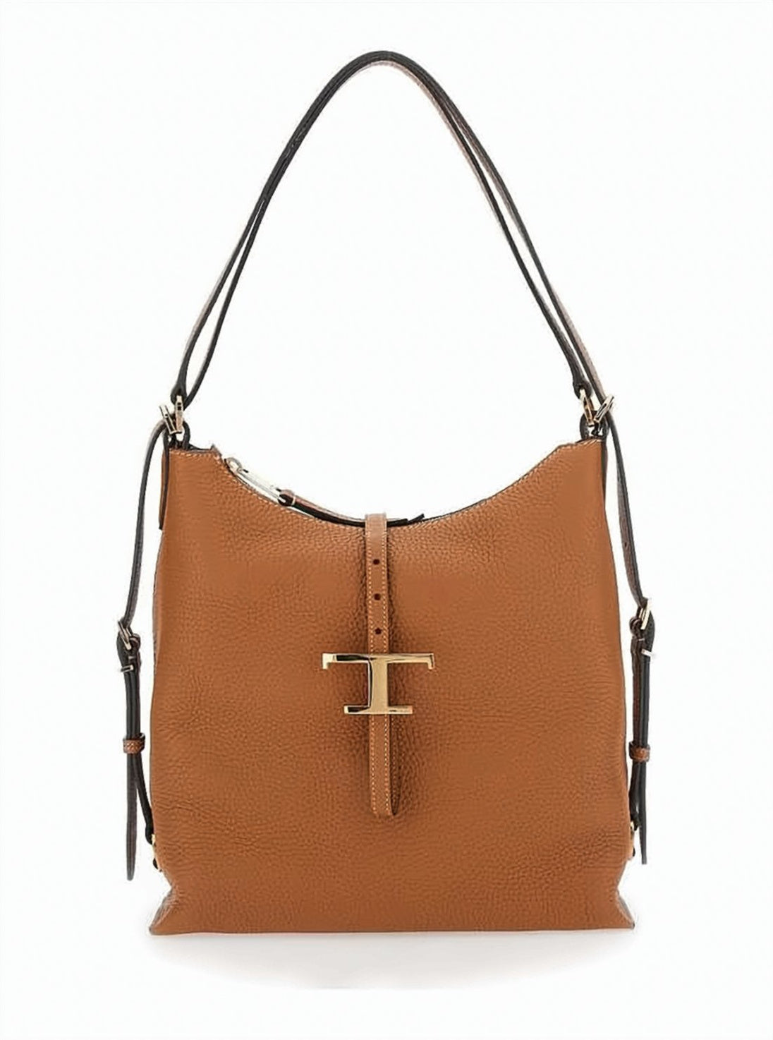 Timeless Brown Pebbled Leather Shoulder Bag