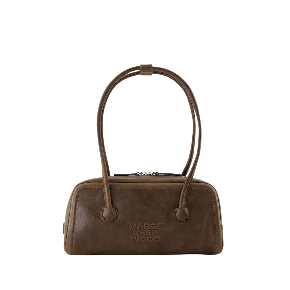 Soft Baguette Shoulder Bag - Leather - Brown