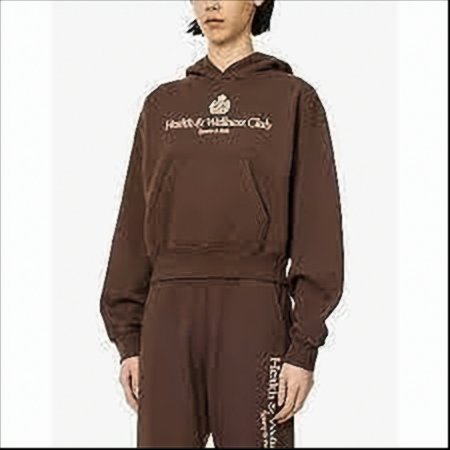 Cropped Hoodie with Printed Logo
