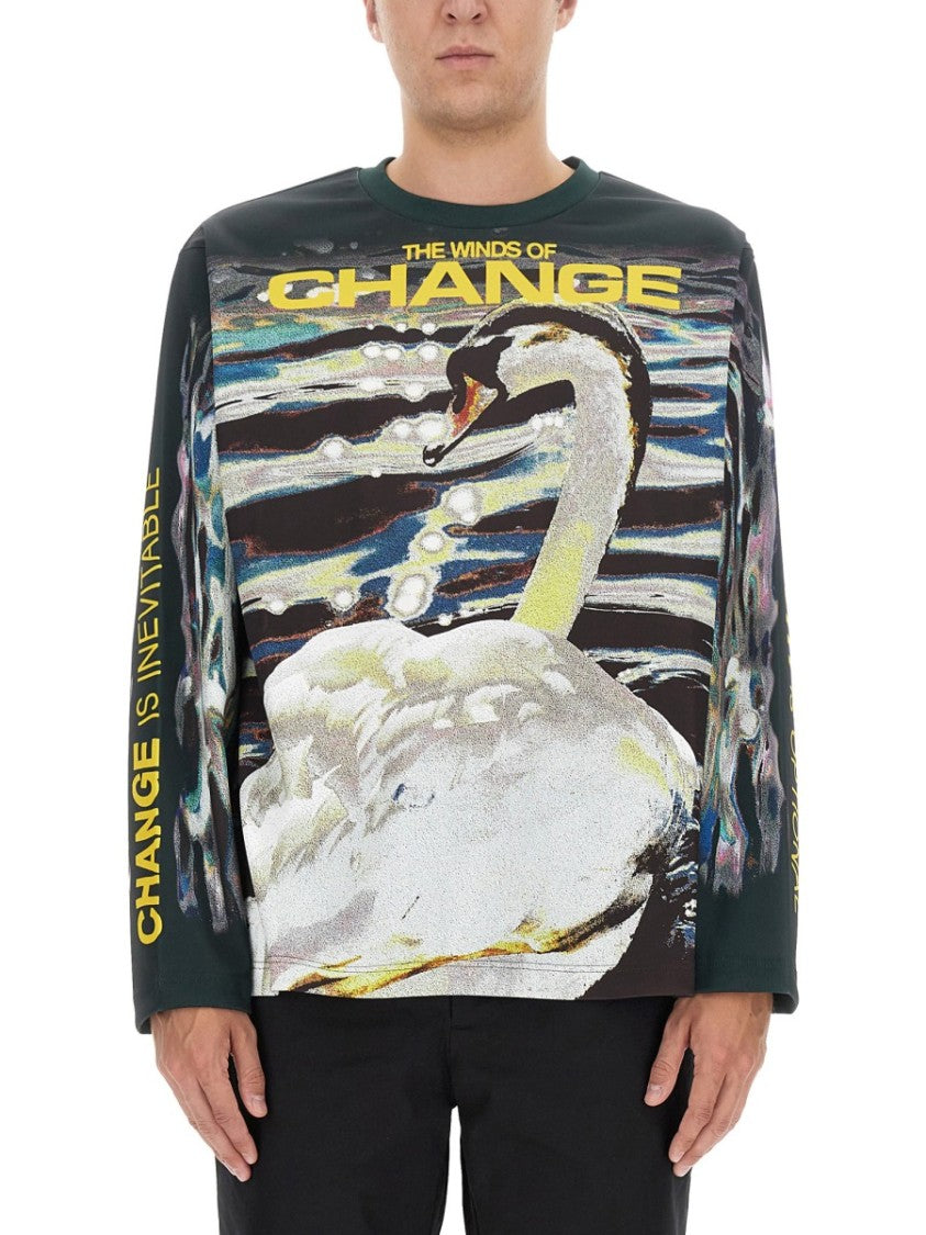 Swan Print T-Shirt