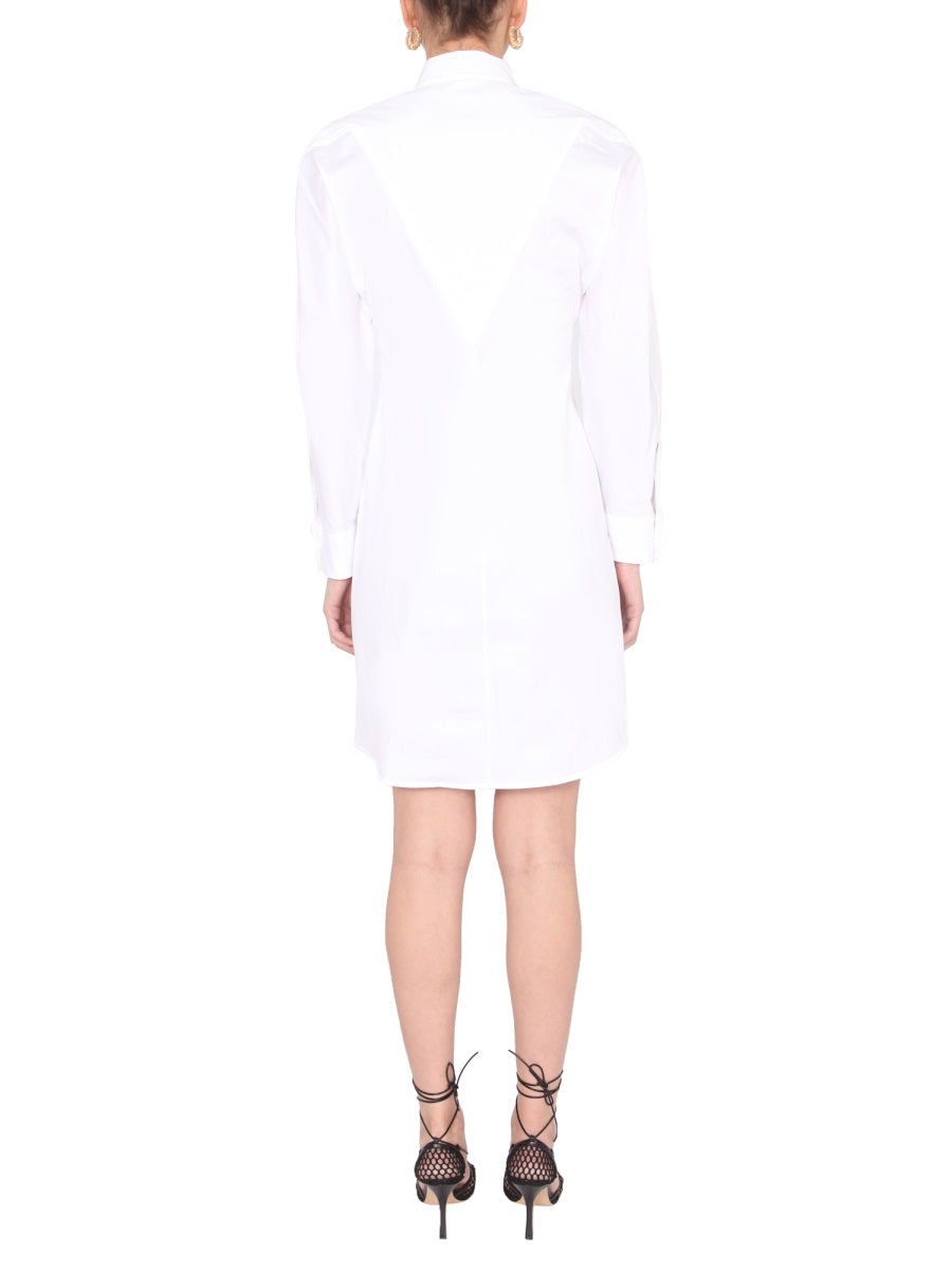 Relaxed Front Button Chemisier Dress with Kimono Sleeves