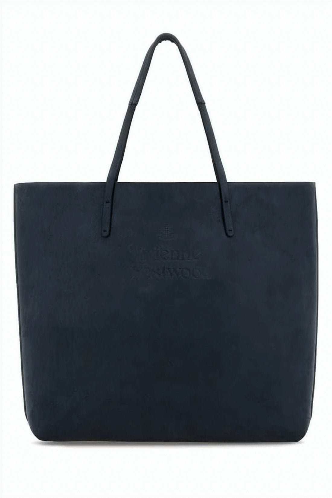 Structured Black Cow Leather Tote Bag