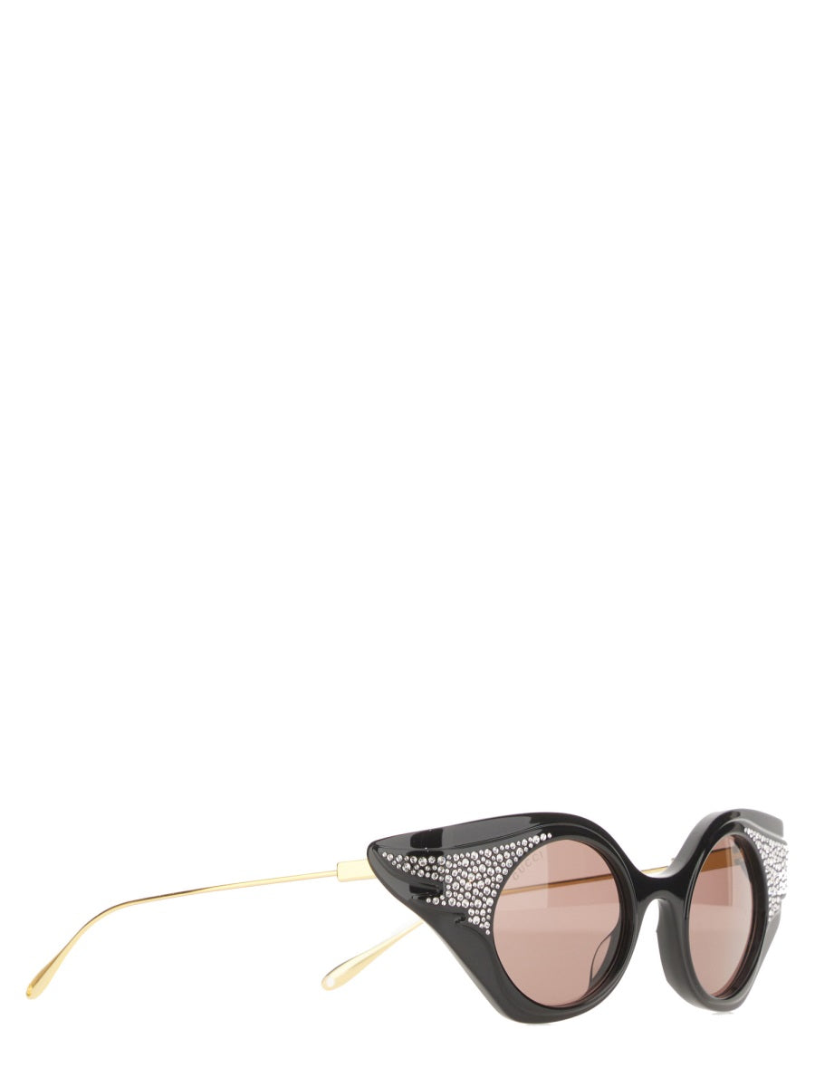 Retro Cat-Eye Sunglasses with Bold Purple Lenses
