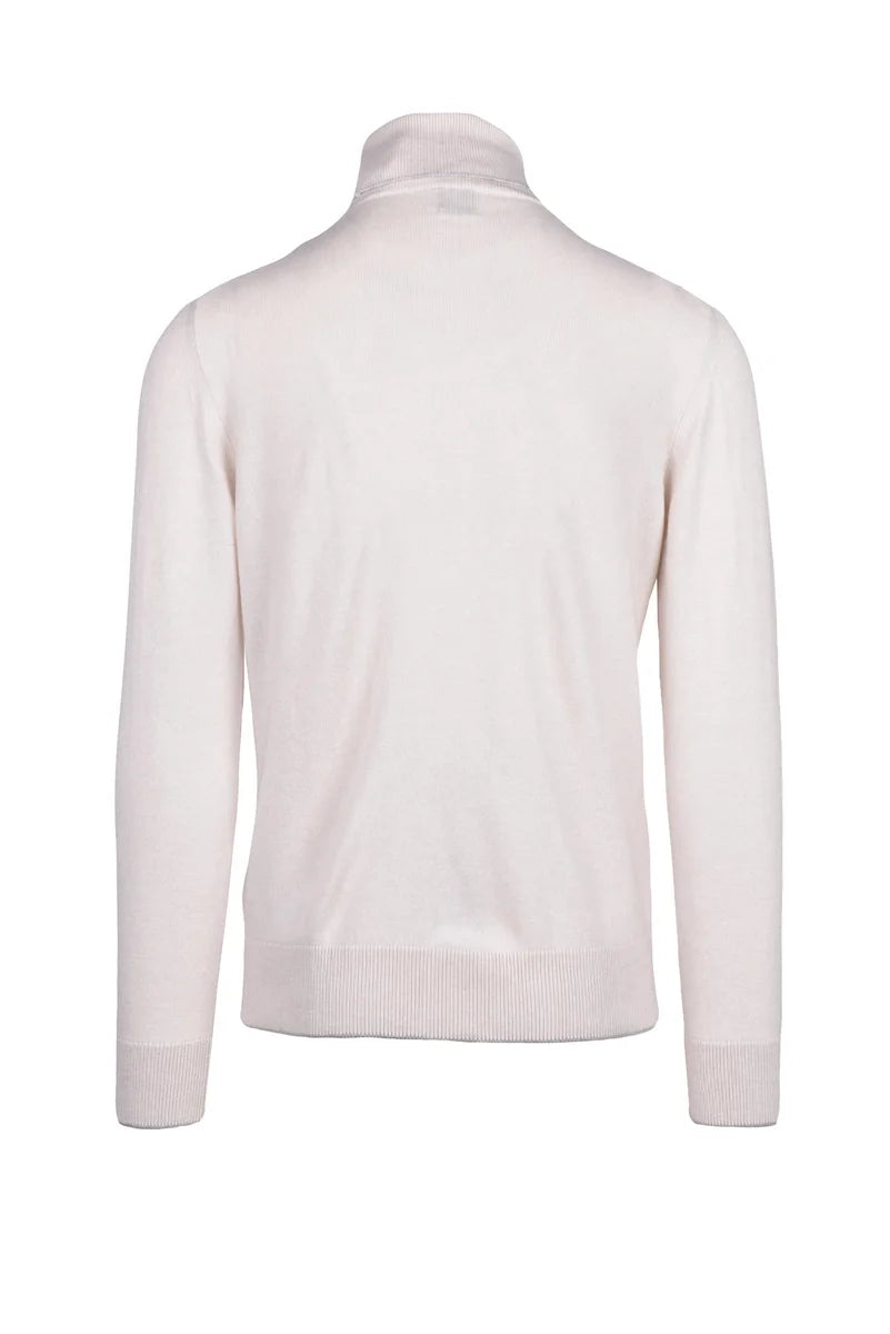 Cashmere Turtleneck Sweater - White