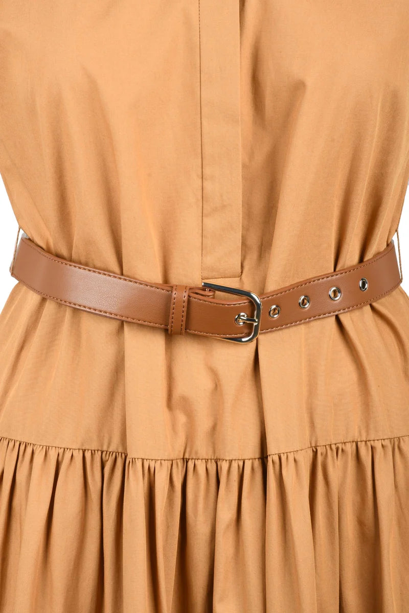 Long Dress Cotton - Beige