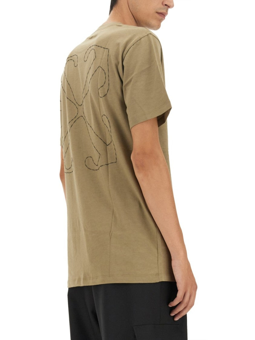Oversized T-Shirt With Back Arrow Embroidery