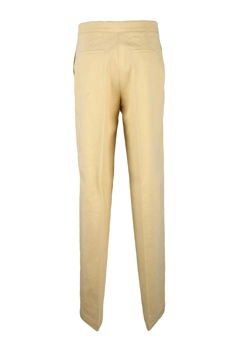 Linen Stretch Trousers - Beige