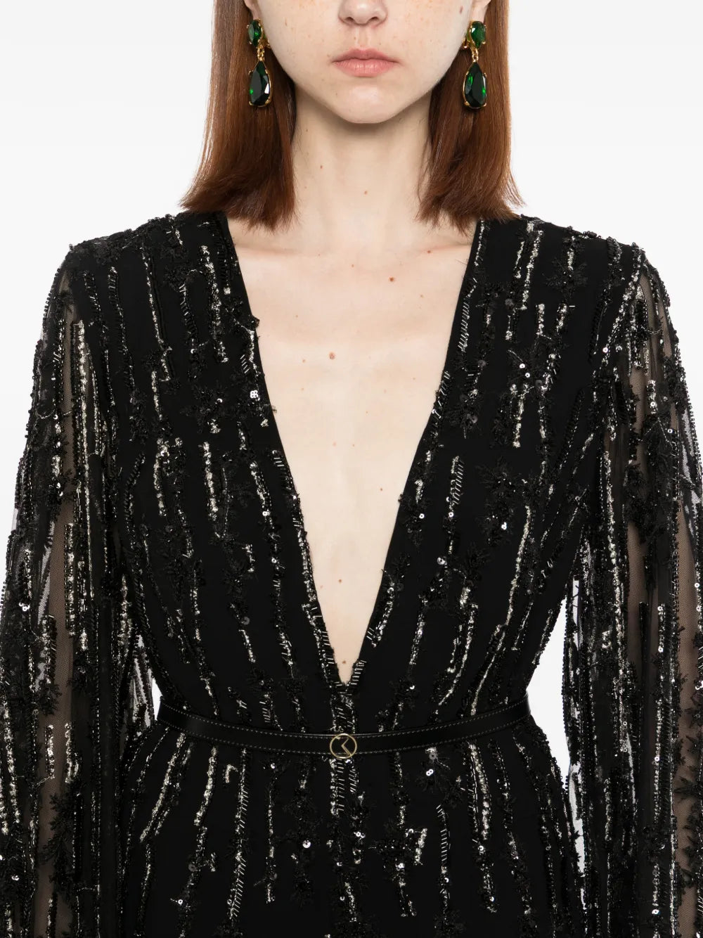 Crepe Beaded Jumpsuit