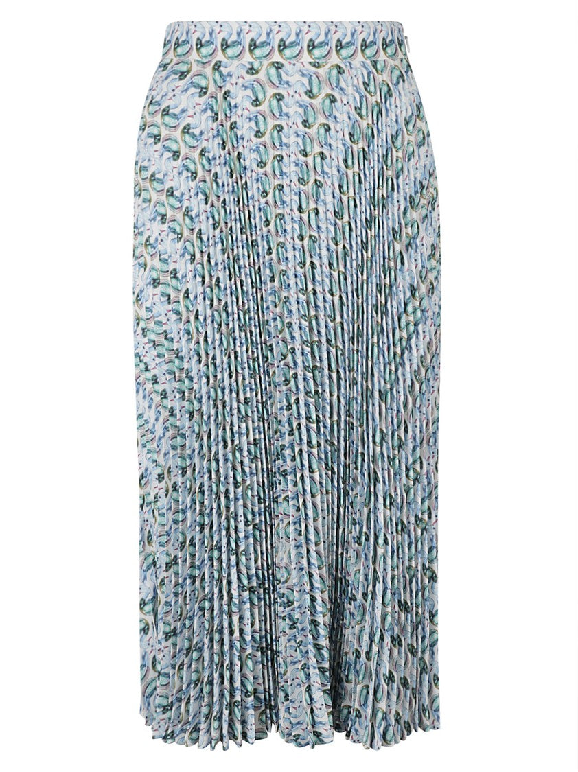 Pleated Skirt With Unique Pattern