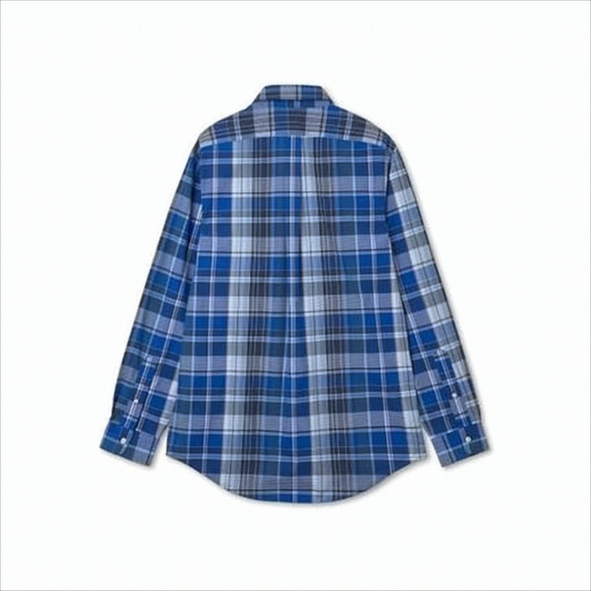 Tailored Long-Sleeve Plaid Shirt