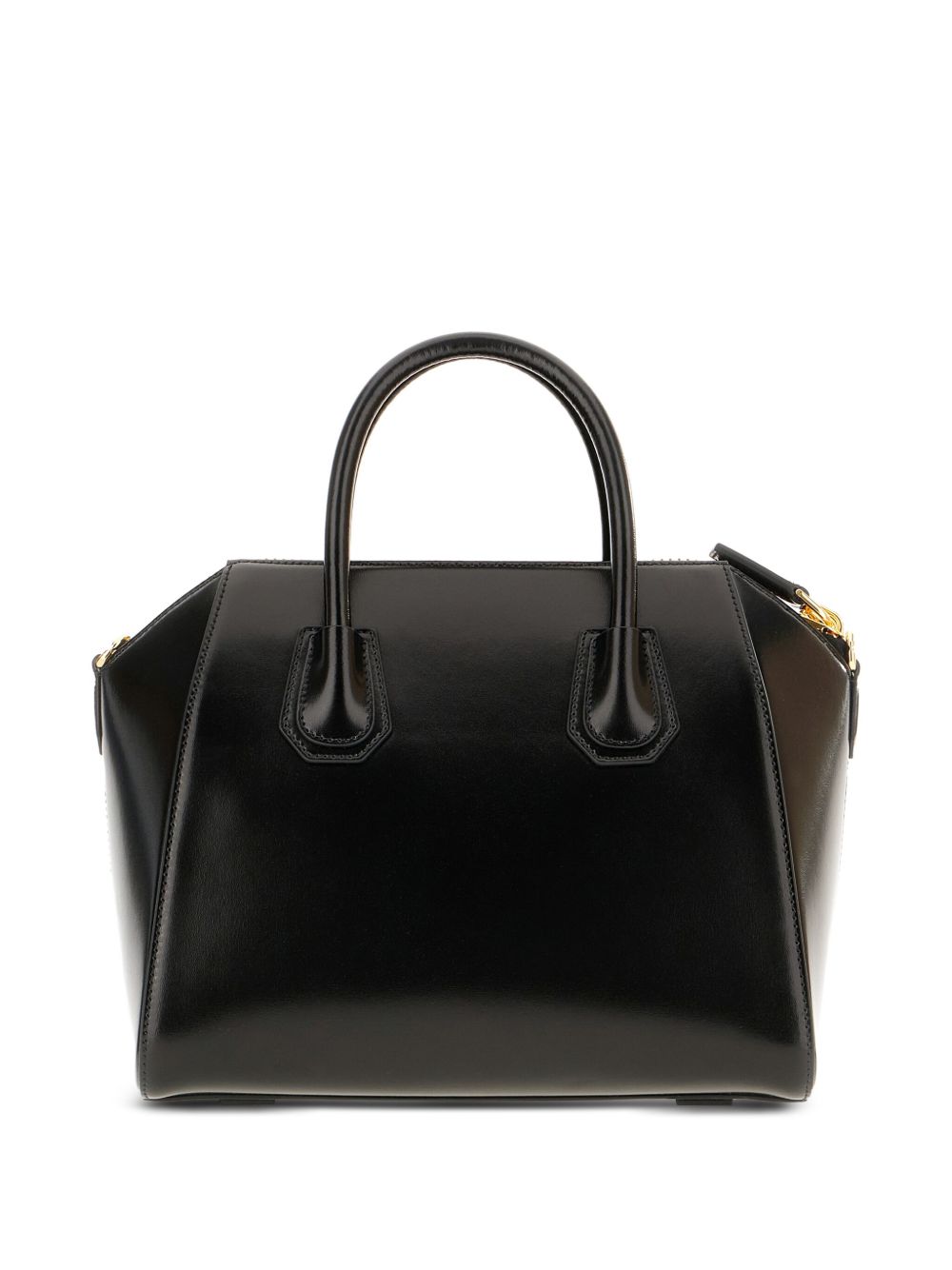 Trapezoidal Handbag with Glossy Silk