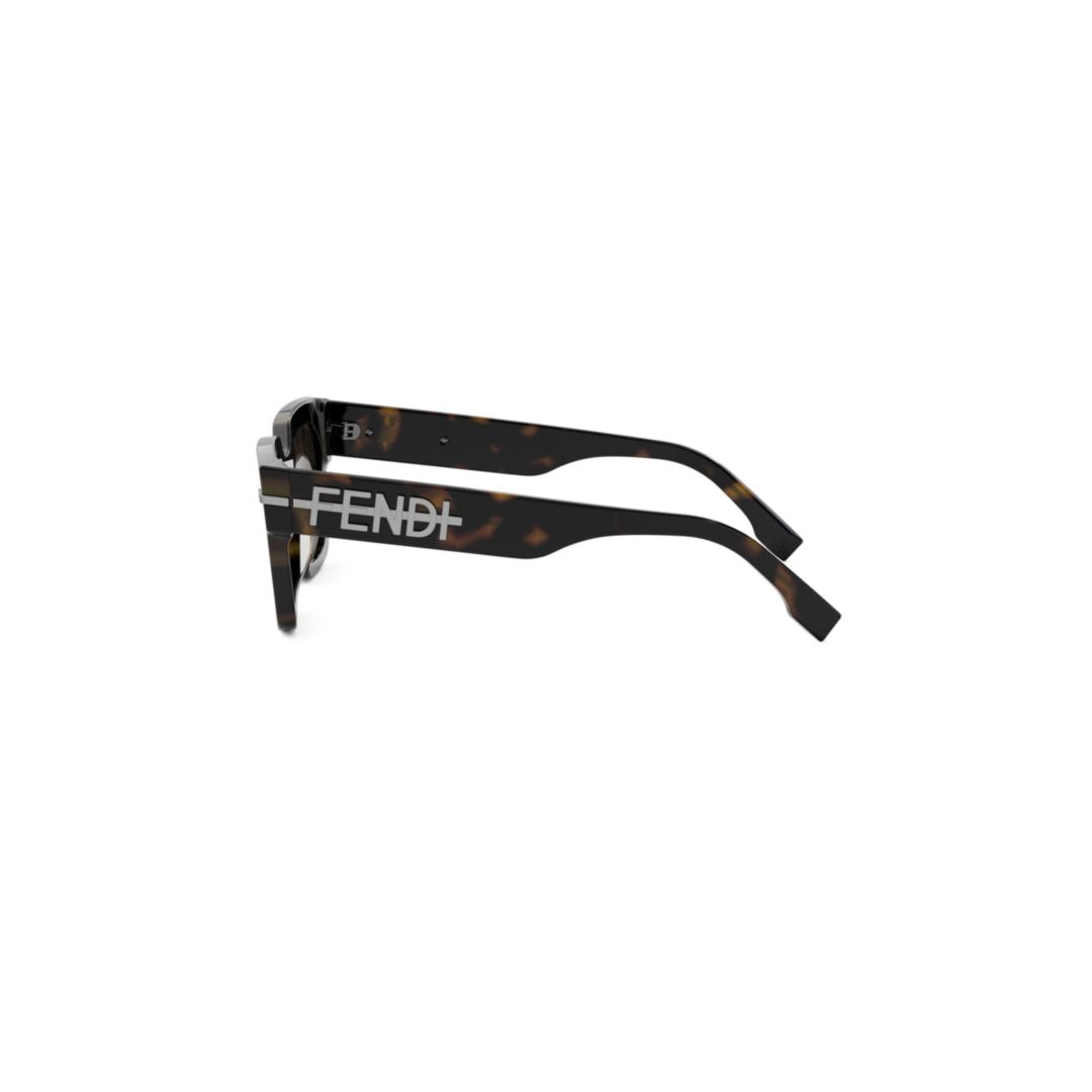 Fe40078i Bold Rectangular Tortoiseshell Sunglasses