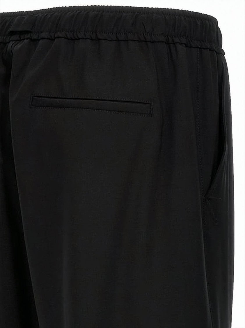 Relaxed Fit Straight Pants with Drawstring Waist