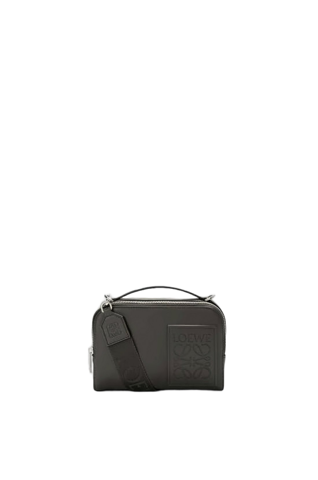 Sleek Rectangular Calf Leather Shoulder Bag