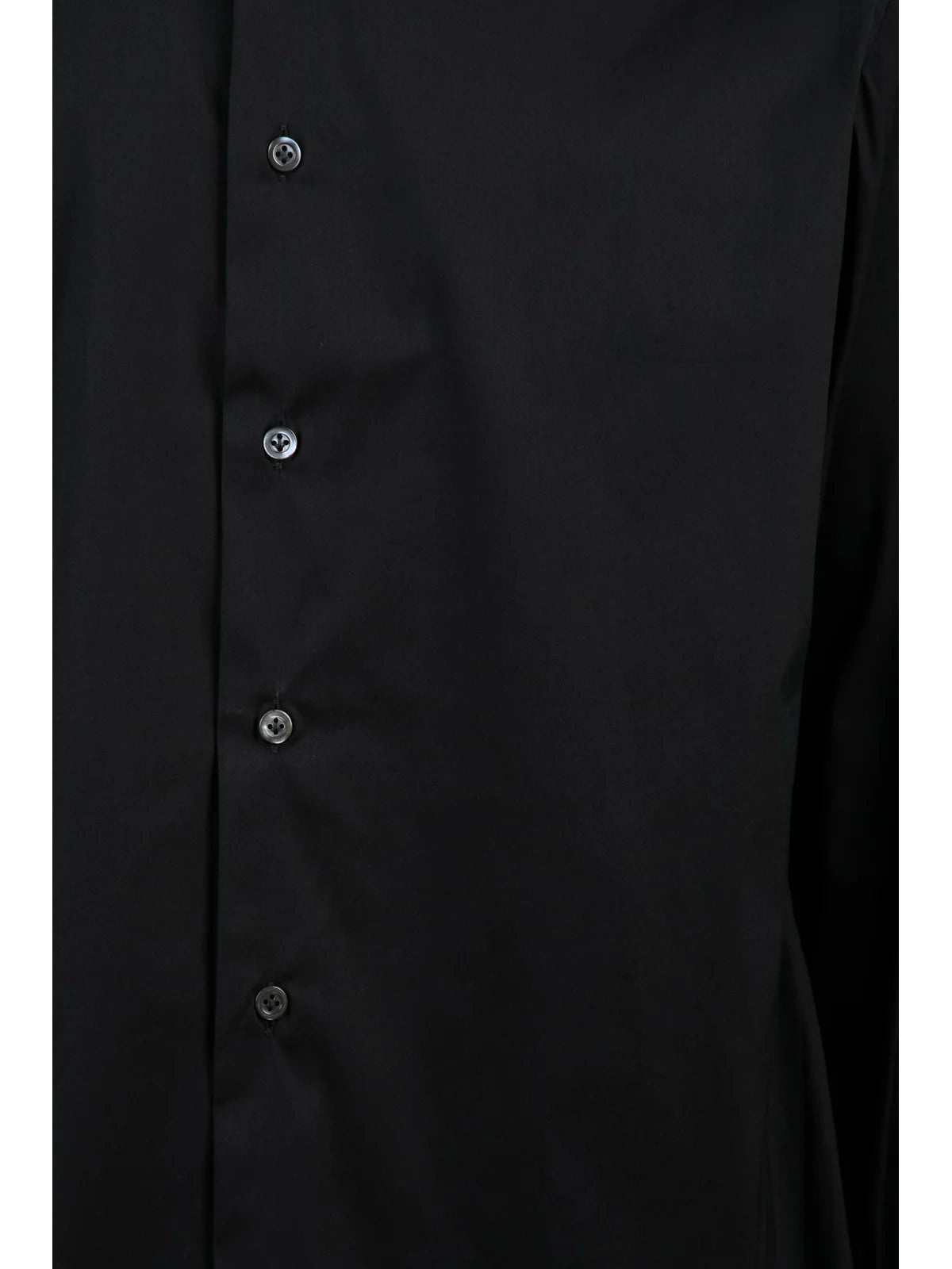 Black Cotton Polyamide Elastane Shirt