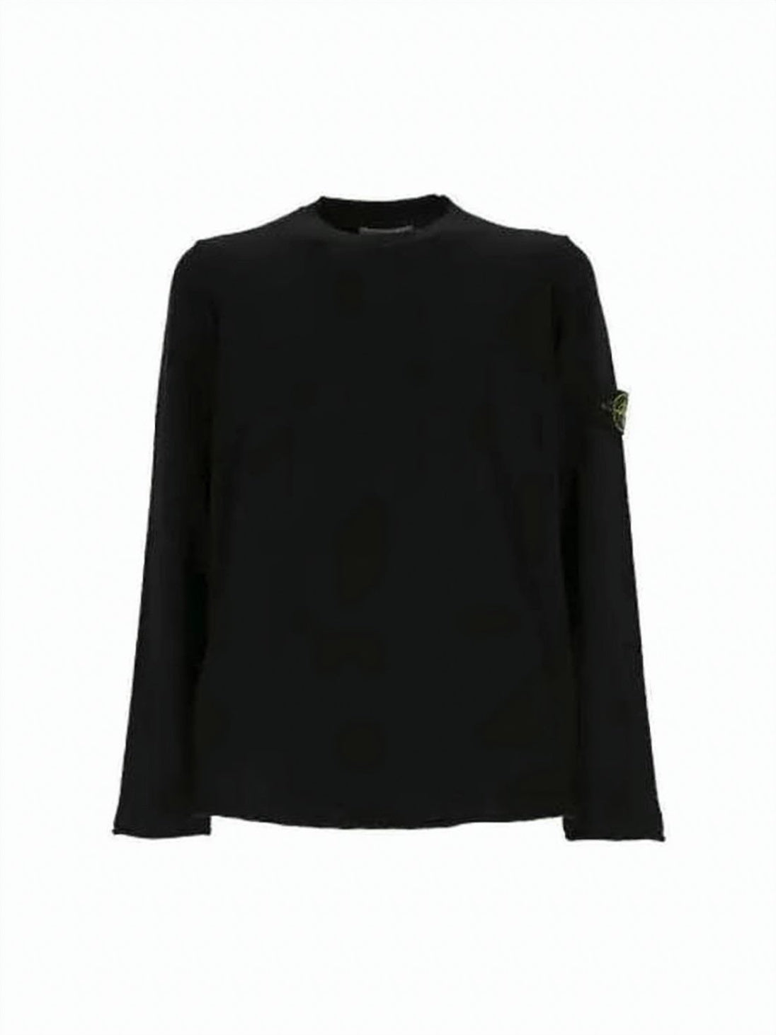 Black Knitwear Sweater with Logo Patch