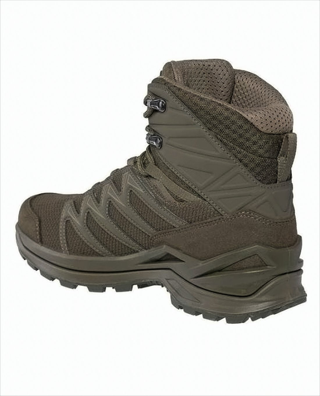 High-Top Rugged Boots with Suede