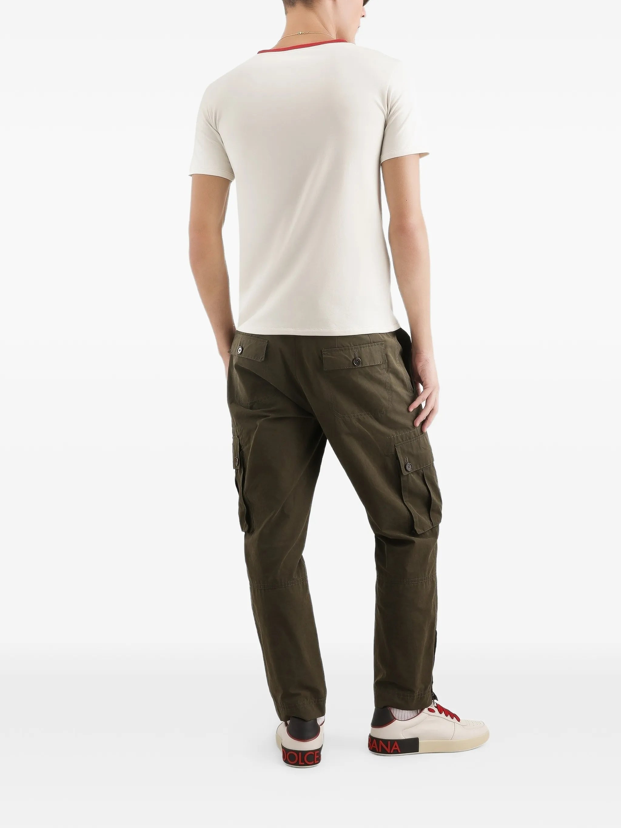 White Crew Neck Cotton Graphic T-Shirt