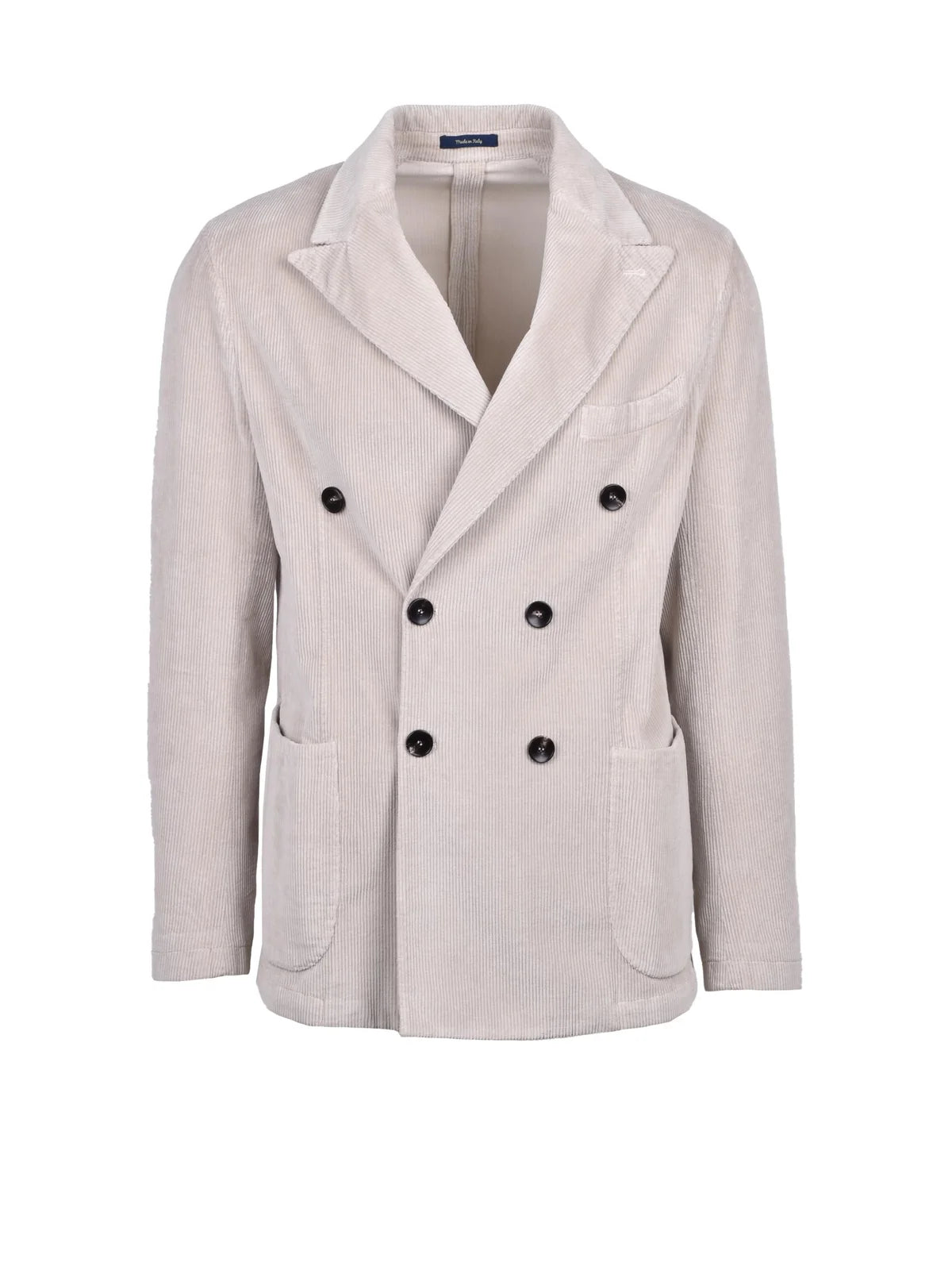 Beige Cotton Lyocell Elastane Men's Jacket