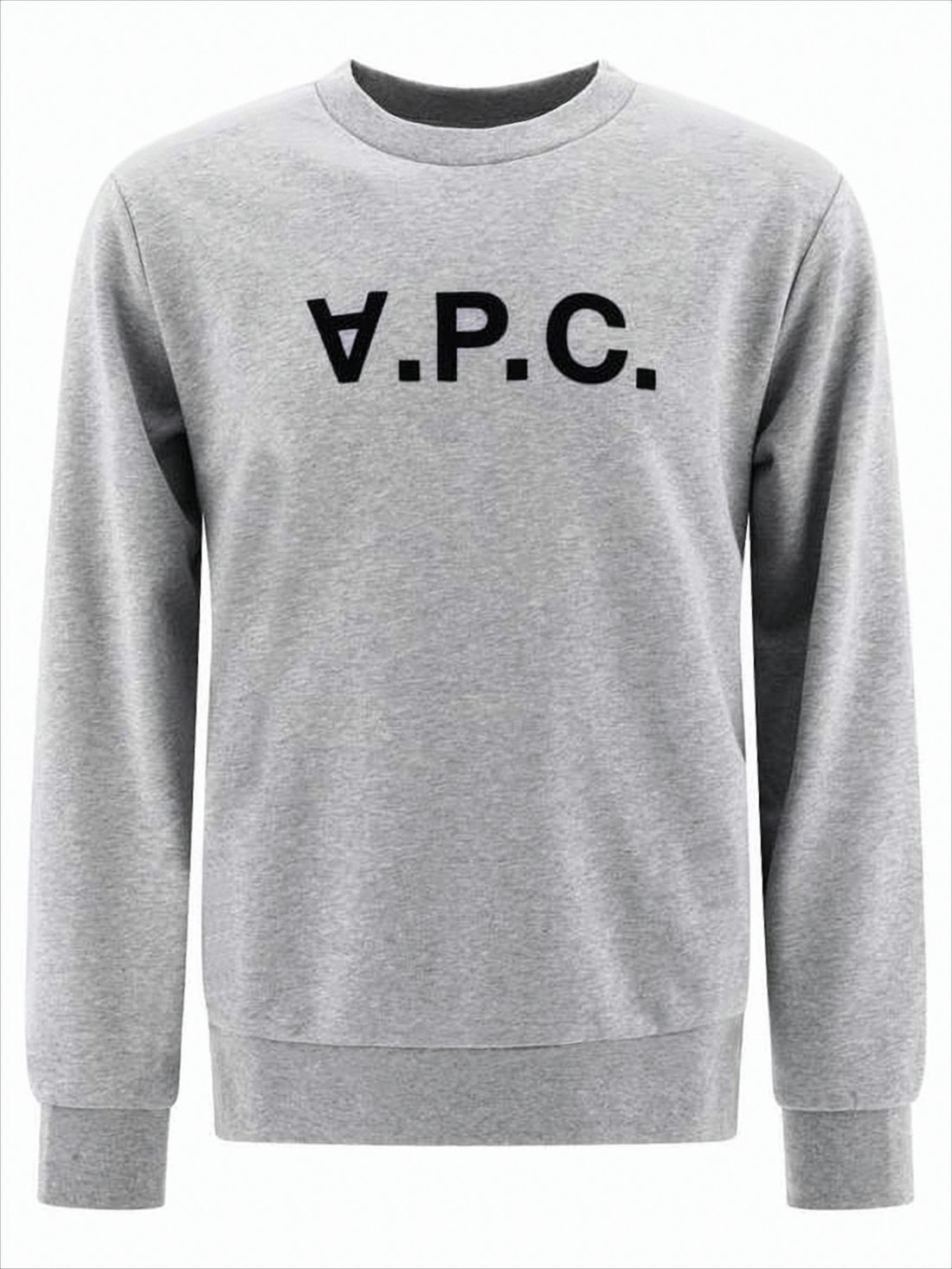 Long-Sleeve Cotton Sweatshirt with Upside-Down Logo