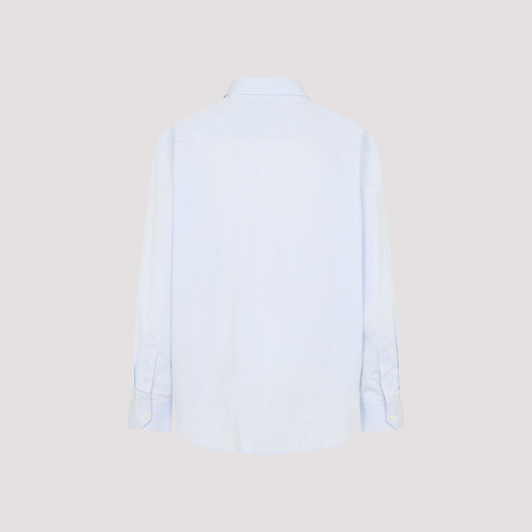 Long-Sleeve Button-Up Shirt With Pointed Collar