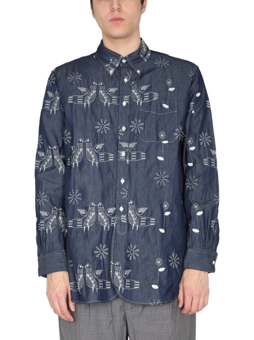 "Bird" Embroidery Shirt