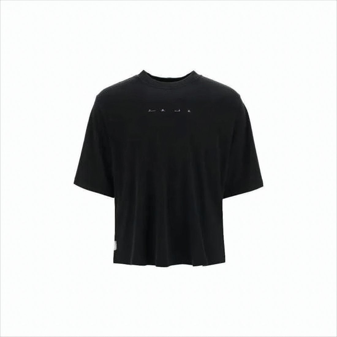 Relaxed-Fit Black T-Shirt with Signature Graphic Design