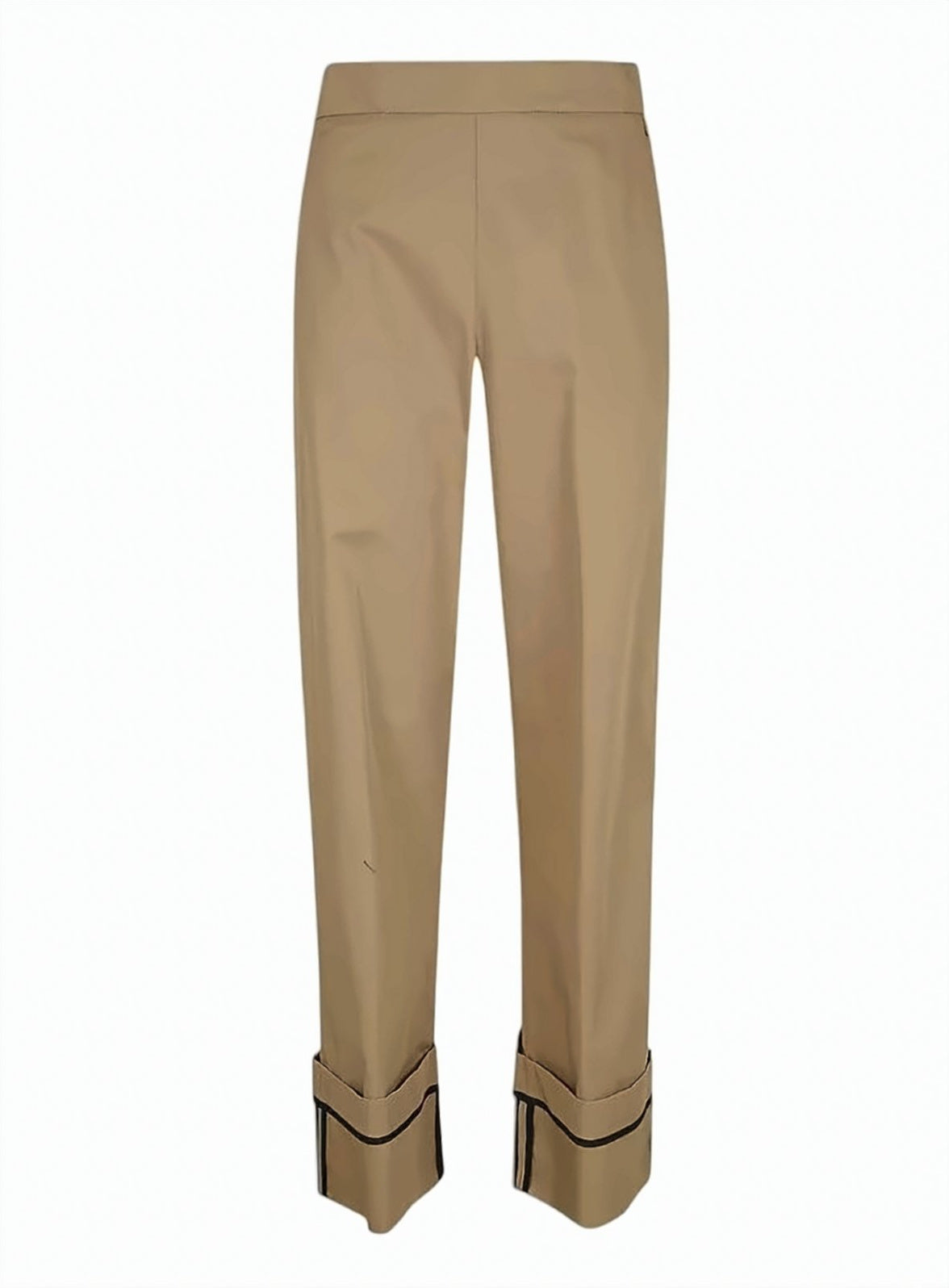 Tailored Cuffed Elastic Waist Trousers