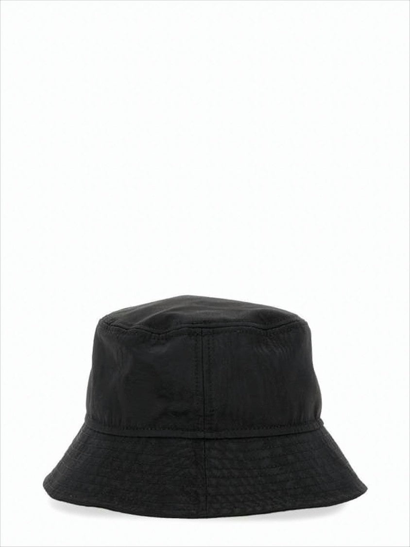 Cotton Bucket Hat with Crescent Moon Emblem