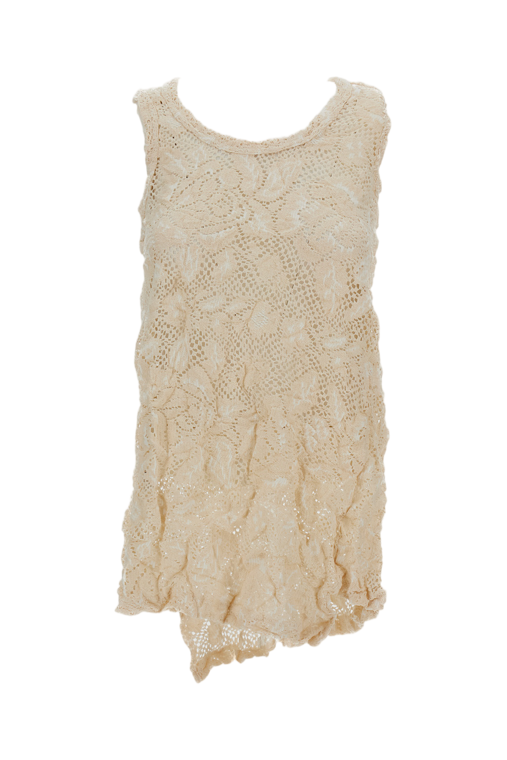 Shirred Floral Embroidered Structured Top