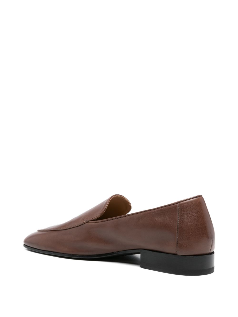 Brown Slip-On Shoes With Almond Toe