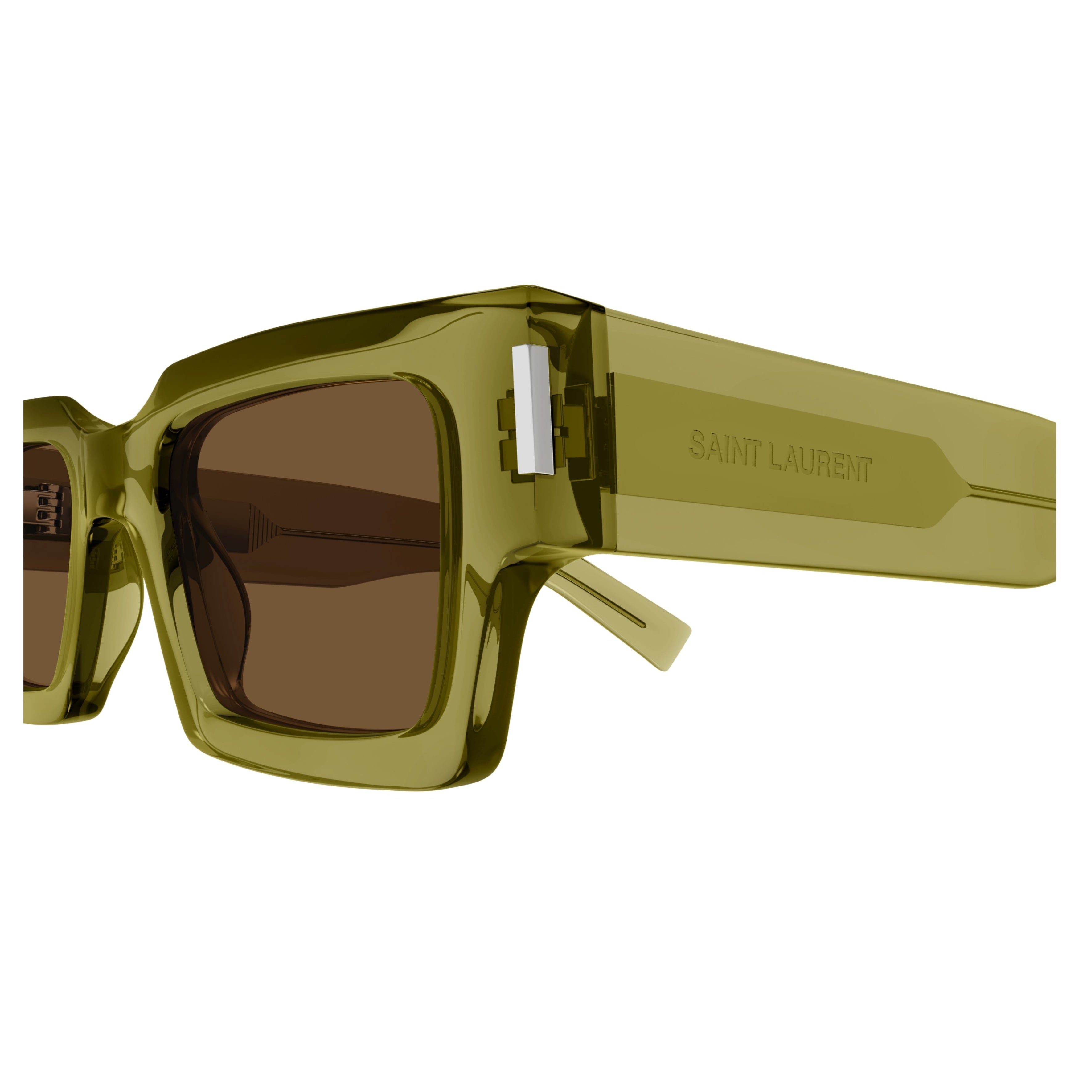 Sl 572 Translucent Olive Green Acetate Sunglasses