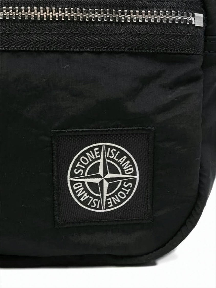 Rectangular Polyamide Crossbody Bag with Minimalist Design