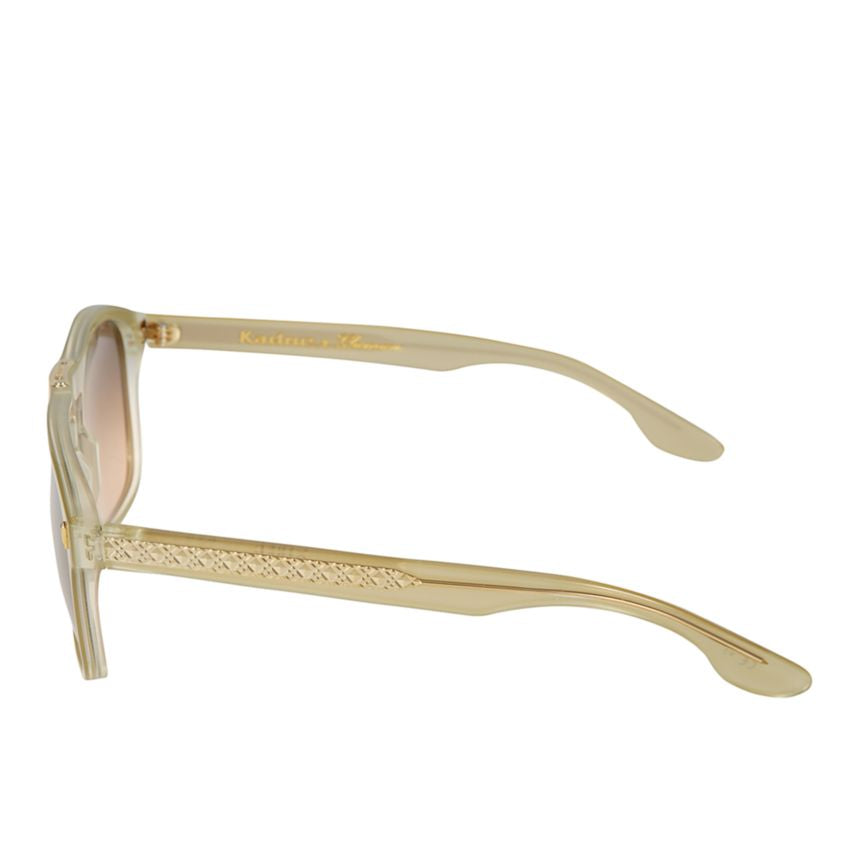 Gipsy Flag Glamour Translucent Beige Sunglasses with Textured Arms