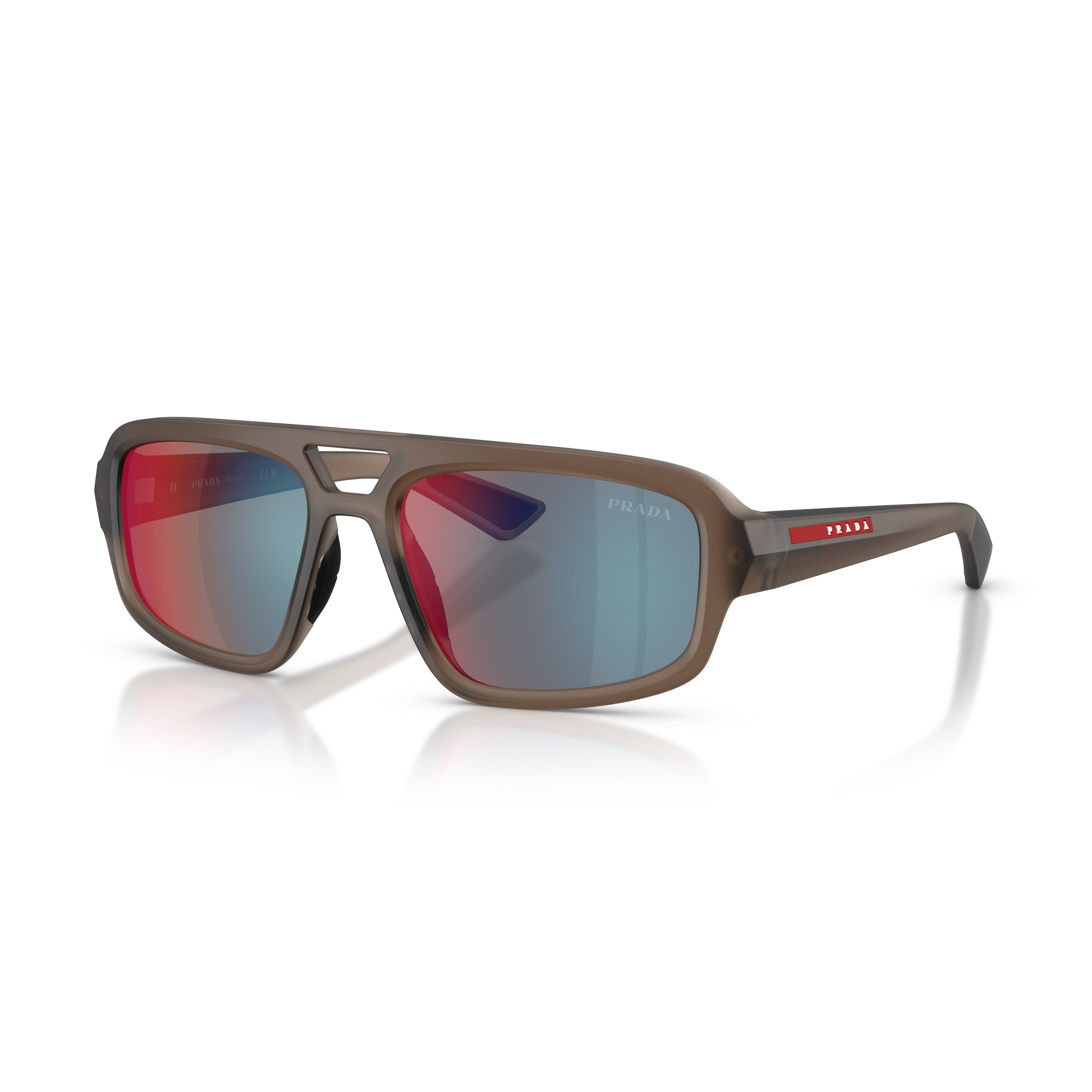 0ps B11su Rectangular Brown Frame Sunglasses