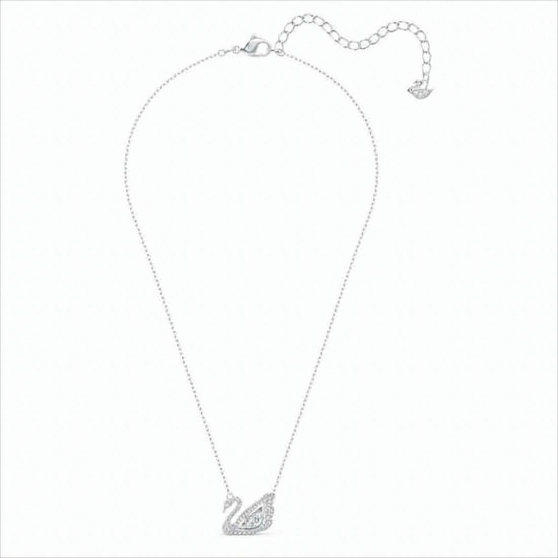 Swan-Shaped Necklace with Sparkling Crystal Pendant